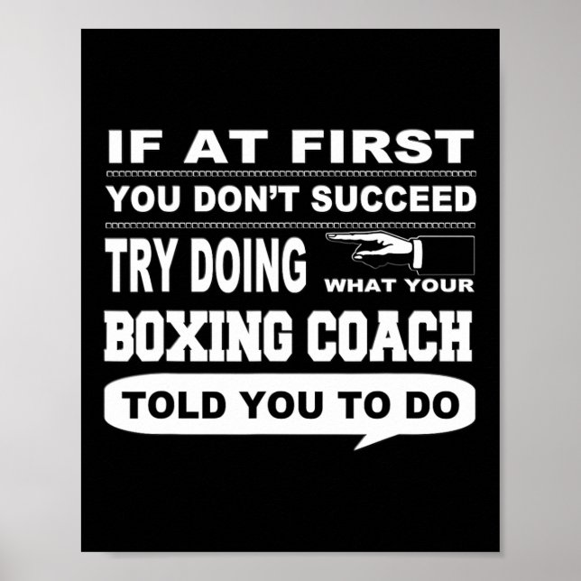 Om du inte lyckas med Boxing Coach Poster (Framsidan)