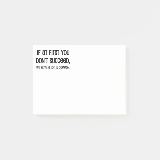 Om du inte lyckas post-it block (Framsida)