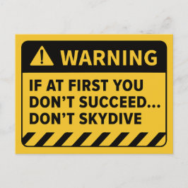"Om du inte lyckas.. Skydive" Vykort
