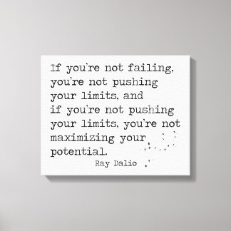 Om du inte misslyckas.. - Ray Dalio Canvastryck