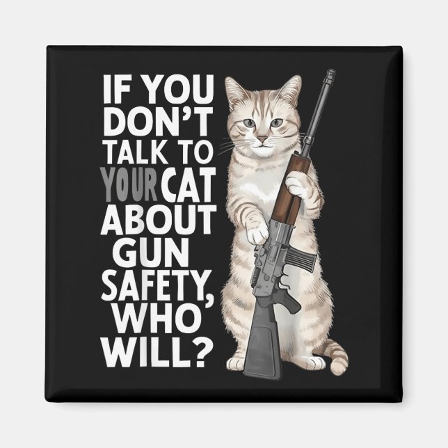 Om du inte pratar med din katt om säkerhet vem gör magnet (Framsidan)