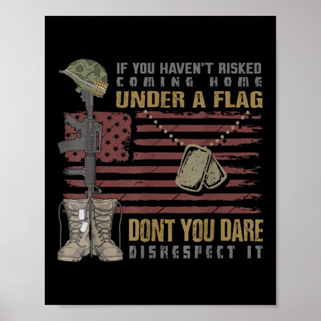 Om du inte riskerar att komma hem Flagga Poster (Framsidan)