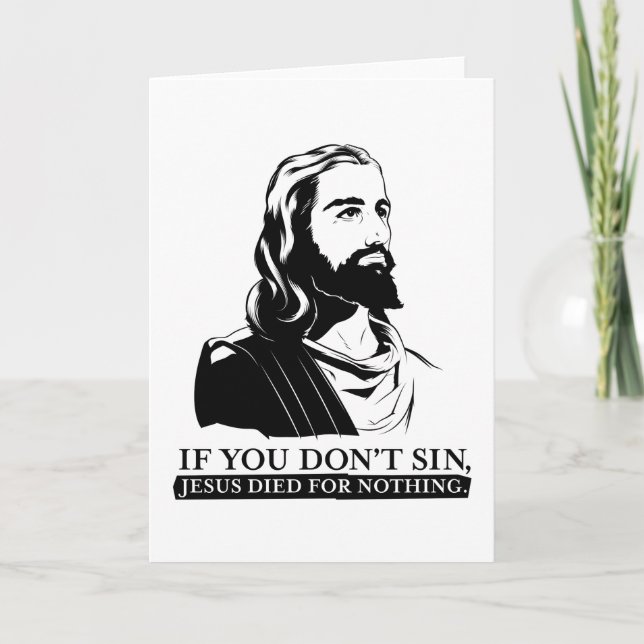 Om du inte sjunger, dog Jesus för ingenting. Kort (Framsida)