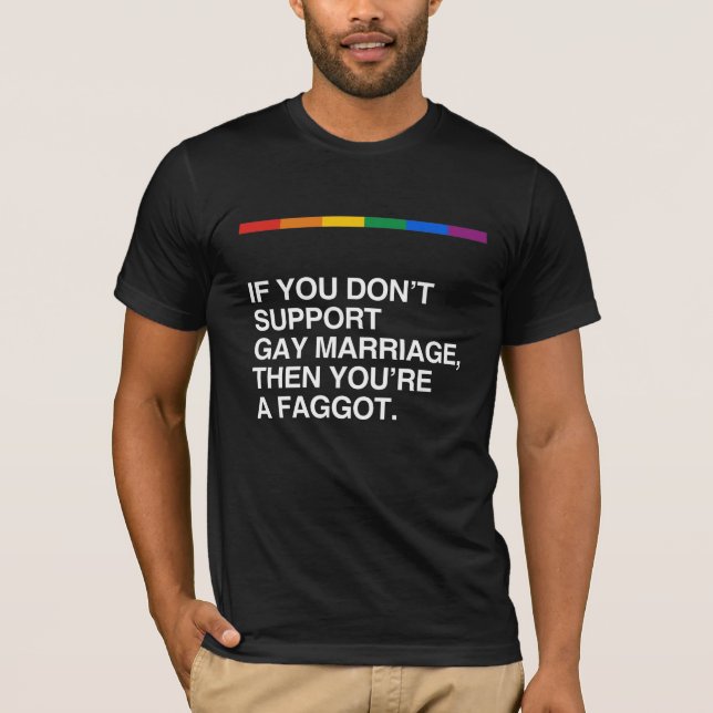 OM DU INTE STÖTTAR HOMOÄKTENSKAP T SHIRT (Framsida)