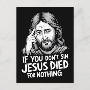 Om Du Inte Syndar Dog Jesus För Ingenting Helg Vykort