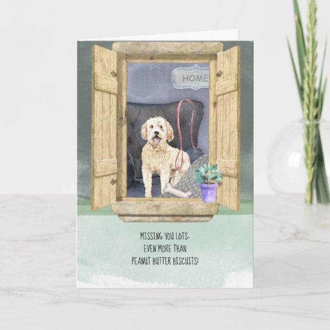 Om du inte Tittar Goldendoodle-Hund Kort (Framsida)
