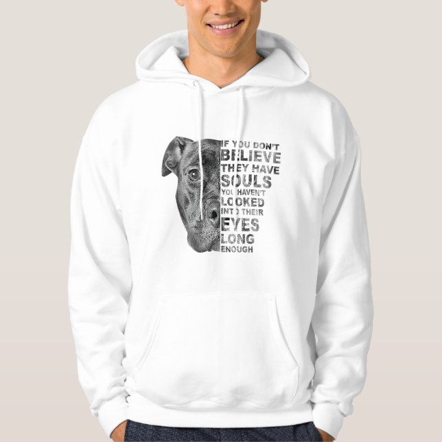Om du inte tror på själslig hund rescu hoodie (Framsida)