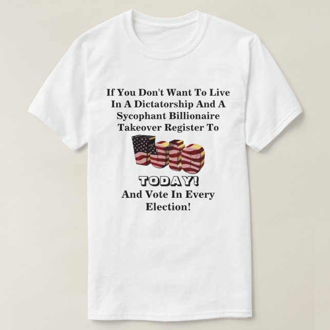 Om du inte vill bo i en diktatur... t shirt (Design framsida)