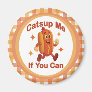 Om du kan använda Hett Hund - Ketchup Pun Magnet