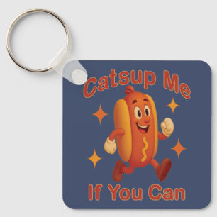 Om du kan använda Hett Hund - Ketchup Pun Nyckelring