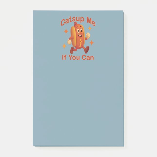 Om du kan använda Hett Hund - Ketchup Pun Post-it Block (Framsida)