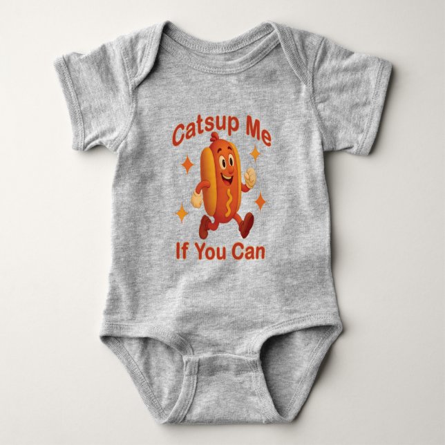 Om du kan använda Hett Hund - Ketchup Pun T Shirt (Framsida)