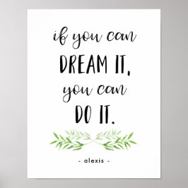 Om du kan drömma | Trendig Botanisk offert Poster