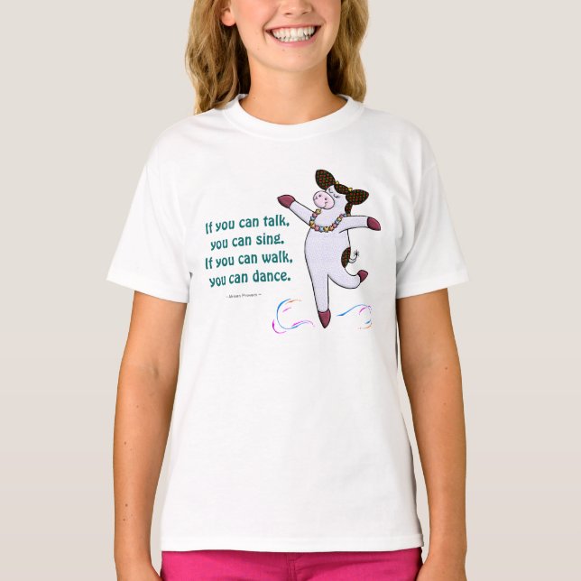 Om du kan gå kan du dansa. t shirt (Framsida)