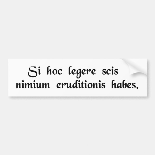 Om du kan läsa denna, är du overeducated. bildekal (Framsidan)