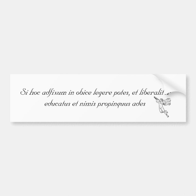 Om du kan läsa denna…, Latin Bildekal (Framsidan)