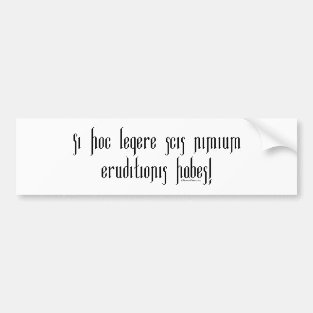 Om du kan läsa denna, Över-Utbildas du Bildekal (Framsidan)