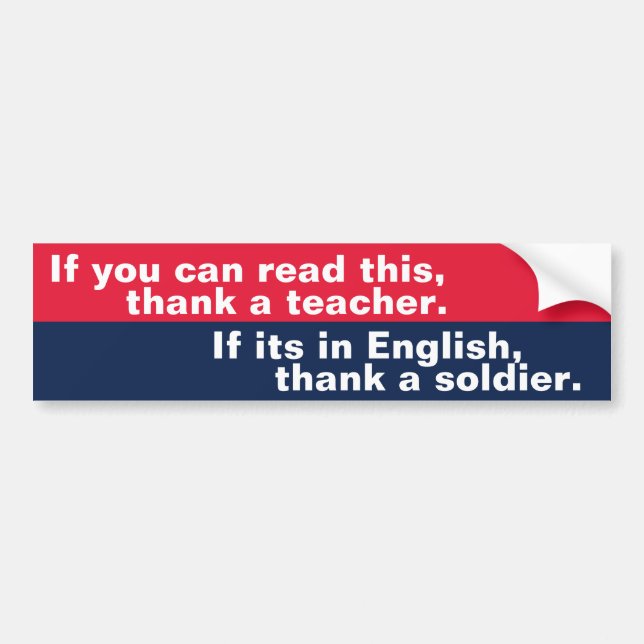 Om du kan läsa denna (soldaten) bildekal (Framsidan)