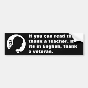 Om du kan läsa denna (veteran) bildekal