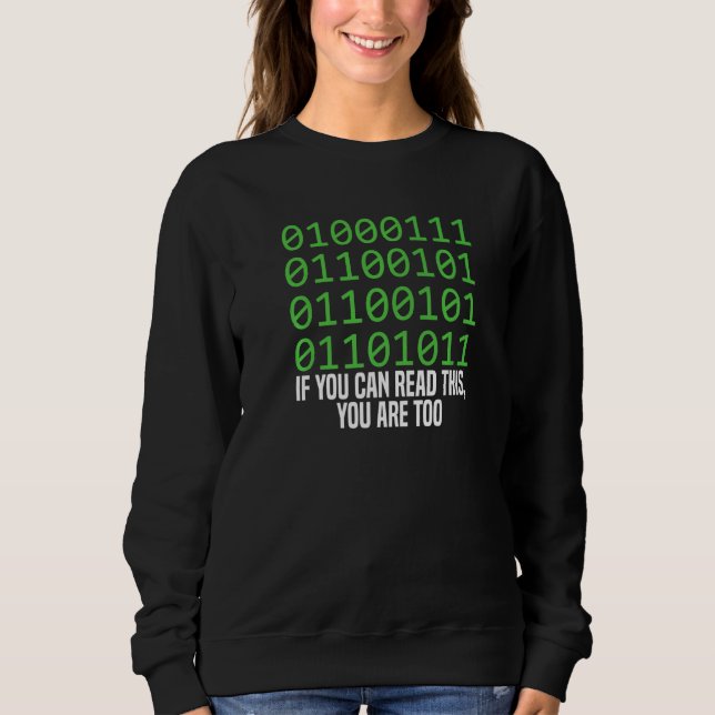 Om du kan läsa det här är du för programmering av  t shirt (Framsida)
