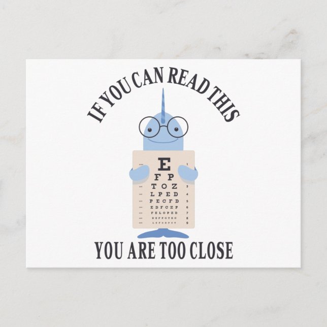 Om du kan läsa detta är du för nära vykort (Framsida)