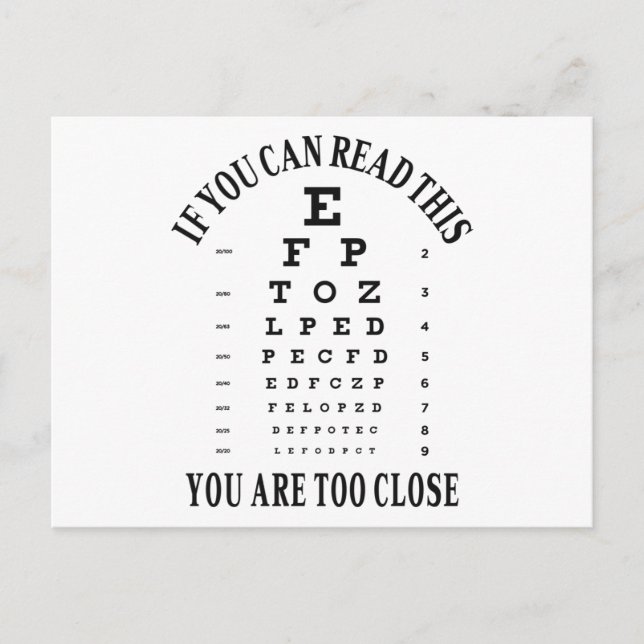 Om du kan läsa detta är du för nära vykort (Framsida)