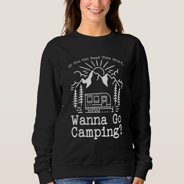 Om Du Kan Läsa Detta Camping Campingvagn T Shirt (Framsida)