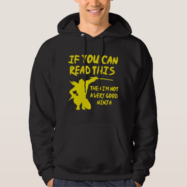 Om du kan läsa detta hoodie (Framsida)