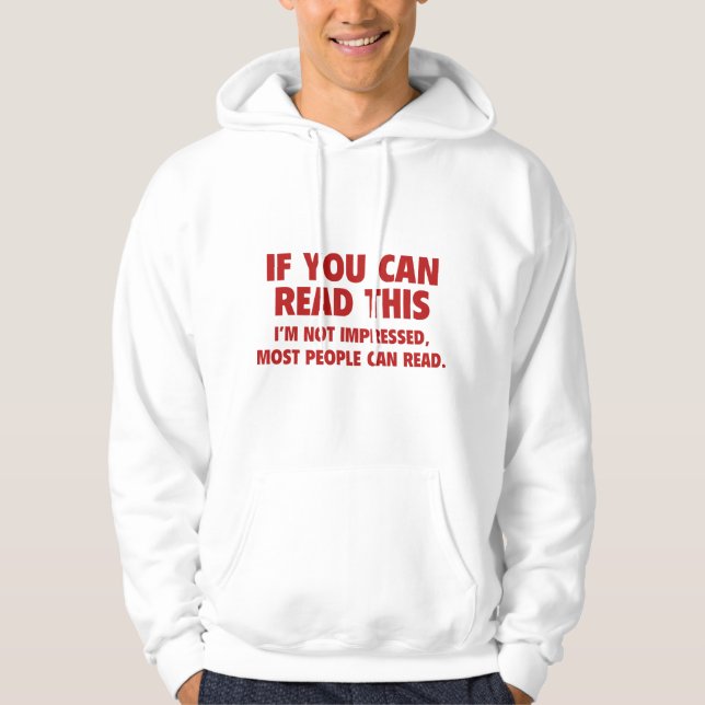 Om du kan läsa detta hoodie (Framsida)