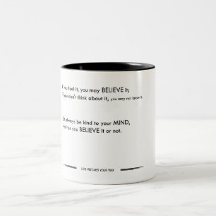 Om du känner det, tro, snälla... Två-Tonad mugg