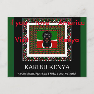 Om du Kärlek Amerika besöker Kenya-vykort Vykort
