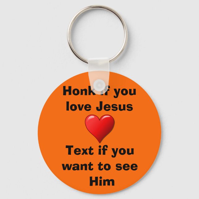 Om du Kärlek Jesus Keychain Nyckelring (Framsida)