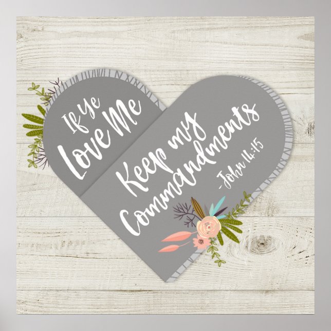 Om du kärlek mig John 14:15 Bible | POSTER (Framsidan)