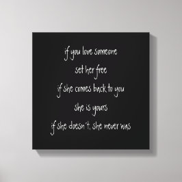 Om du kärlekar henne, citera canvas