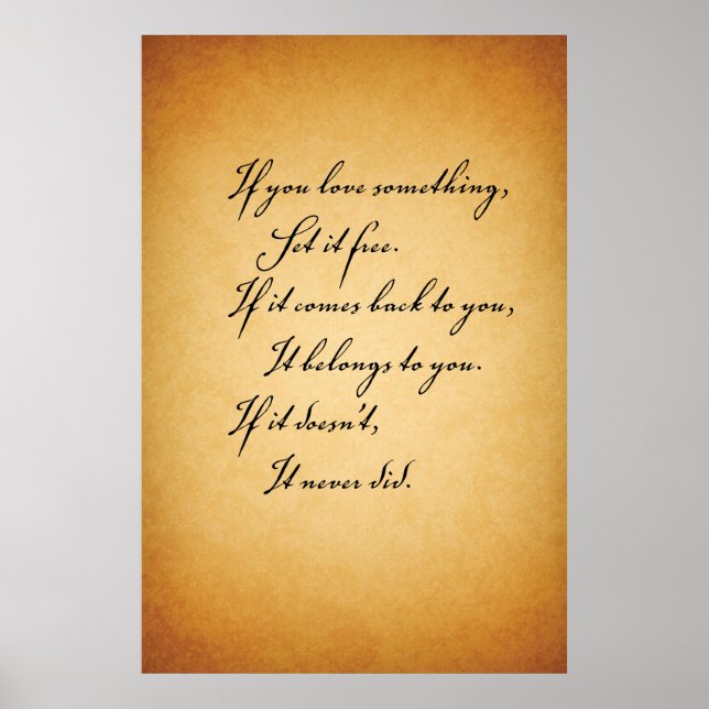 Om du Kärlekar nåt. . . Poster (Framsidan)