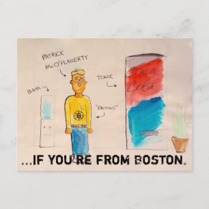 Om du kommer från Boston-vykort Vykort