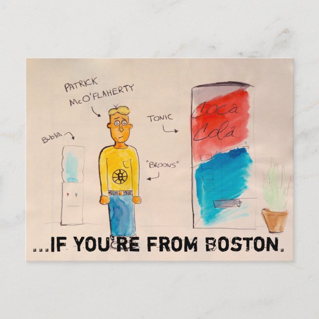 Om du kommer från Boston-vykort Vykort (Framsida)