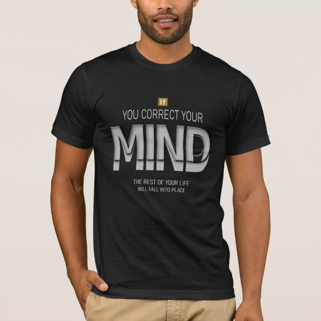 Om du korrigerar dig - Lao Tzu citerar T-Shirt (Framsida)