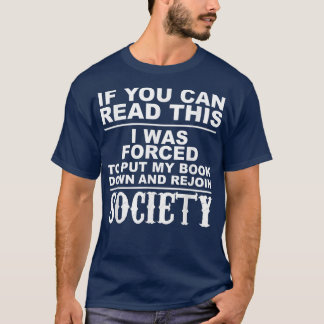 Om du läser den här lustiga Bookworm Rea från Bok T Shirt