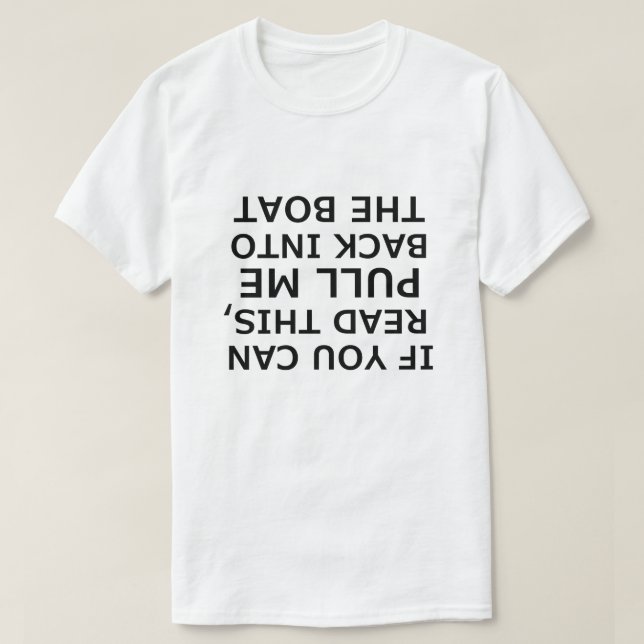 Om du läser upp det här uppåt och nedåt t shirt (Design framsida)