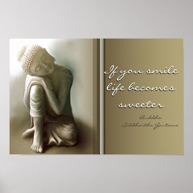 Om du ler... Poster Buddha-offerten (Framsidan)