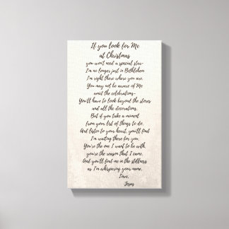Om du letar efter mig på julen canvastryck