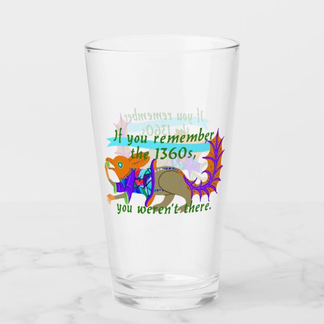 "Om du minns 1360-talet..." Glas tumbler (Framsida)