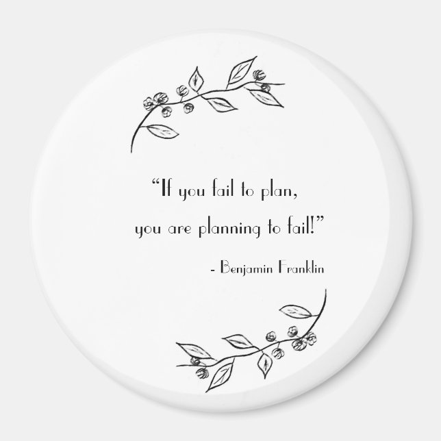 "Om du misslyckas planera..." inspirationsmagnet Magnet (Framsidan)