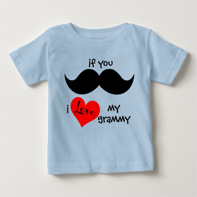 Om du MUSTACHE, i KÄRLEK min grammy Tee (Framsida)