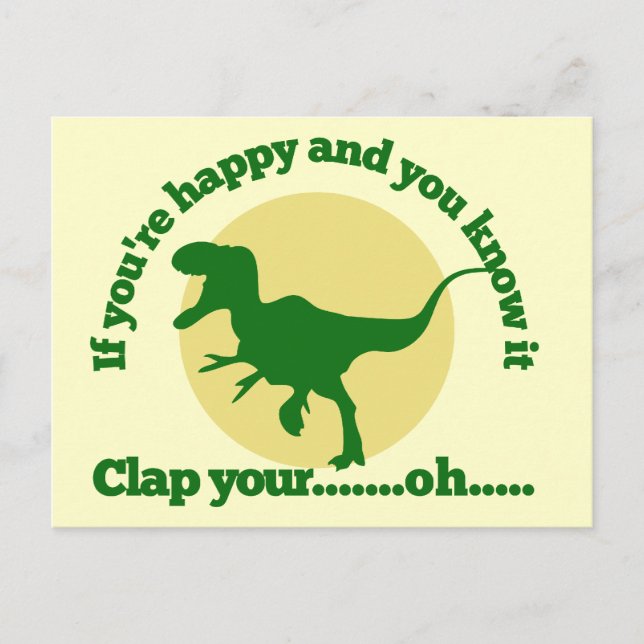 Om du och lycklig vet det vykort (Framsida)