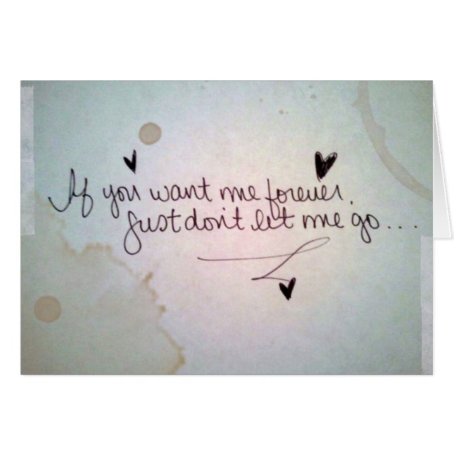 Om du önskar mig för evigt hälsningskort (Framsidan Horizontal)