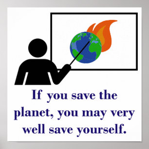 Om du Räddar planetet - Klimatförändringsoffert Poster
