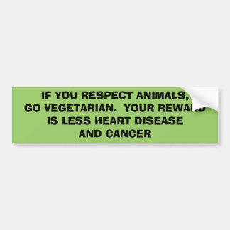 OM DU RESPEKTDJUR, GÅR VEGETARIAN. DIN REW. BILDEKAL