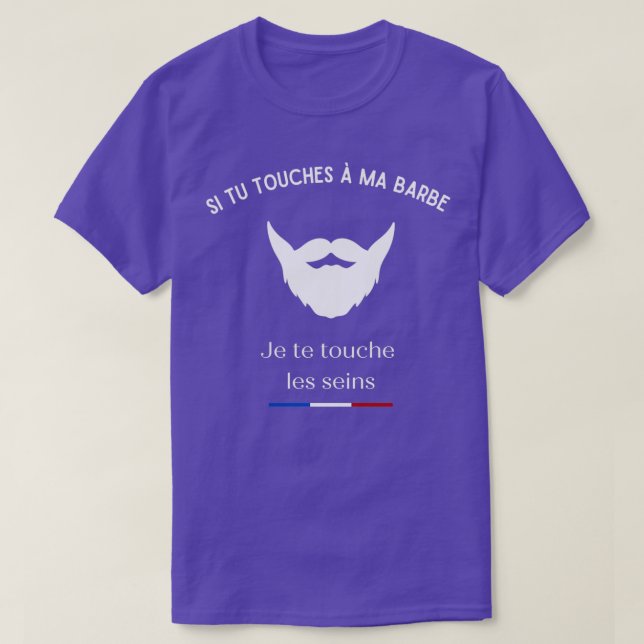 Om du rör vid mitt skägg Rör jag dina bröst T Shirt (Design framsida)
